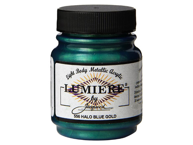 Jacquard Lumiere Metallic Acrylic Paint 2.25Oz-Halo Pink Gold