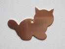 Base de Cobre - Gato con agujero 33x23mm